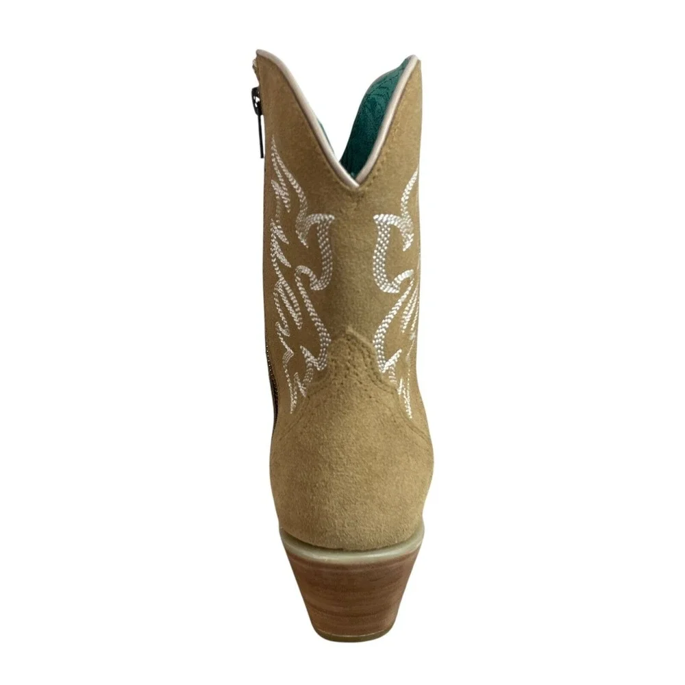 NEW Corral Womens Leather Camel Embroidered Western Ankle Cowboy‎ Boots Size 10